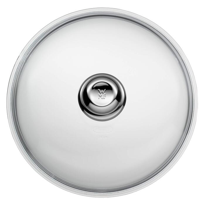 Скляна кришка для сковороди WMF 28 см, термостійке скло з металевим ручкою, підходить для посудомийки