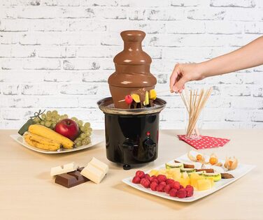 Шоколадний фонтан Rosenstein & Söhne з 2 рівнями, 275 Вт - для дому, шоколадне фондю