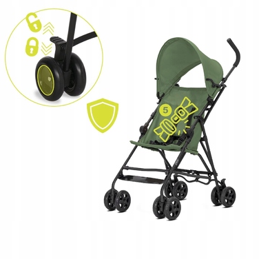 Дитячий візок-парасолька Lorelli VAYA Green: легкий прогулянковий візок до 22 кг, вага 4 кг