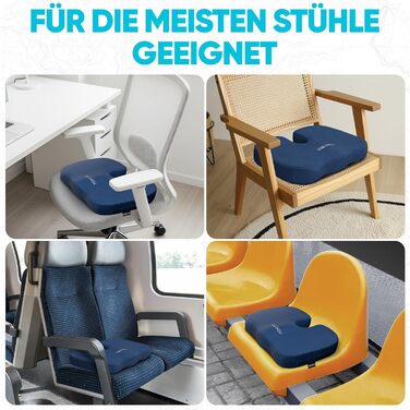 FORTEM Подушка для сидіння, м'яке крісло, подушка для офісного крісла, подушка для комп'ютерного крісла з піною з пам'яті, неслизька подушка для сидіння для ігор, автомобільна подушка для сидіння, комп'ютерна подушка, знімна та пральна оббивка, великий ро