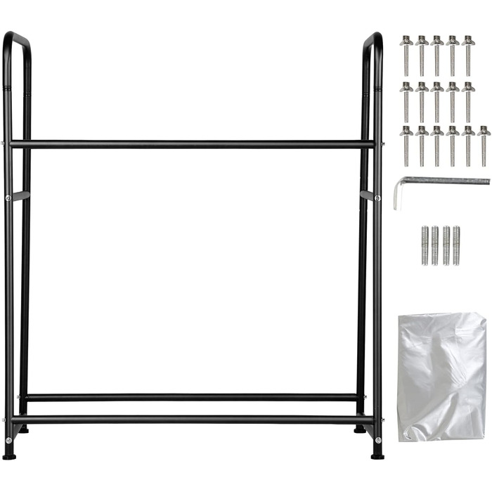 Стеляж для шин 107 x 46 x 117 см: міцна конструкція на 8 шин, регулювання висоти, вантажопідйомність 180 кг, з захисними чохлами, для гаража, підвалу, майстерні