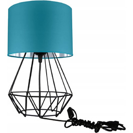 Настільна лампа - приліжкова лампа - настільна лампа - дизайнерська лампа лампа для спальні вітальні офісу - сучасна лампа настільна лампа з серії TAD30-N1 - (бірюза-срібло)