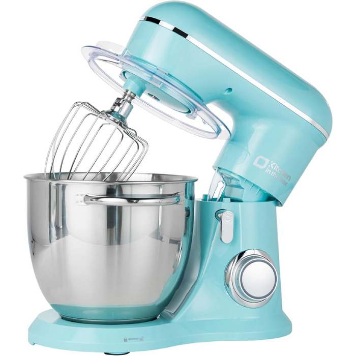 Кухонний комбайн Kitchen in the Box: 6 л, блакитний, з місткістю 3.5 л, 10 швидкостей, міксер, насадки для тіста та збивання