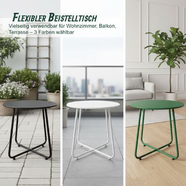 Relaxdays Додатковий столик зі сталі, стійкий до погодних умов