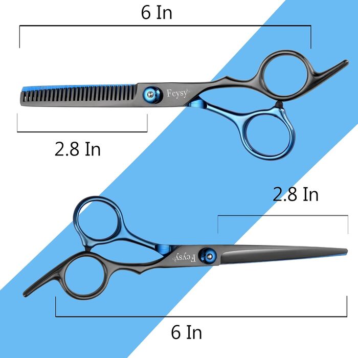 Набір перукарських ножиць, золоті ножиці для волосся Fcysy, ножиці для стрижки волосся (синьо-чорні 1)