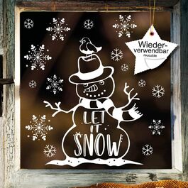 Віконна картина Різдвяний котедж з РЕЗ та зимовим пейзажем (Let It Snow)