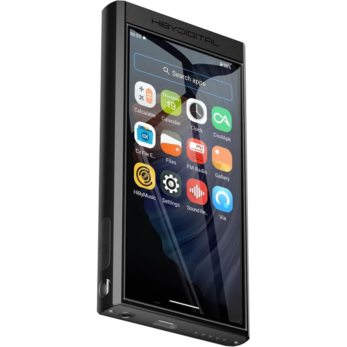 Цифровий аудіоплеєр HiBy M300 з вбудованим динаміком, Android 13, Bluetooth, Wi-Fi, FM-радіо, підтримка PCM768k, DSD256, 32 ГБ, чорний
