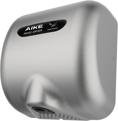 Електричний сушар для рук AIKE AK2800B ECO з сенсором, HEPA-фільтром та з нержавіючої сталі, 10-15 сек сушіння, екологічний