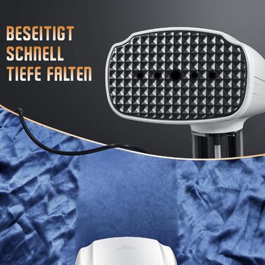 Парфукат Raelunyi 1300W: портативний відпарювач для одягу, для дому, подорожей та офісу (білий)