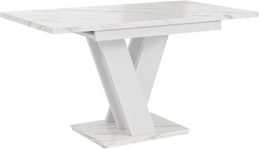 Розсувний кухонний стіл PROROOM FURNITURE Malvi – чорний, 120-160 см, для 4-6 осіб | Легка збірка | Для кухні та їдальні