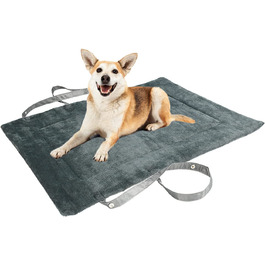 Портативний килимок для собак Pawsse, дорожнє ліжко для собак складна подушка для собак, що миється килимок для домашніх тварин з ручками килимок для собак для маленьких і середніх кішок сірий килимок для домашніх тварин