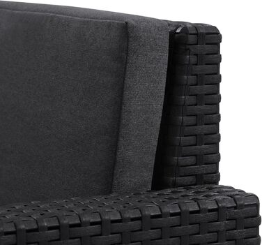 Диван садовий Allibert Victoria 2-місний, ротанг, сірий, з подушками, 129x63x77 см