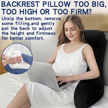 Підлогове крісло-мішок Tinuniyaa з підлокітниками, велике, для читання, роботи, перегляду телевізора, ігор та відпочинку. Максимальна висота користувача 163 см, вага 3.5 кг (Чорний, Стандартний)