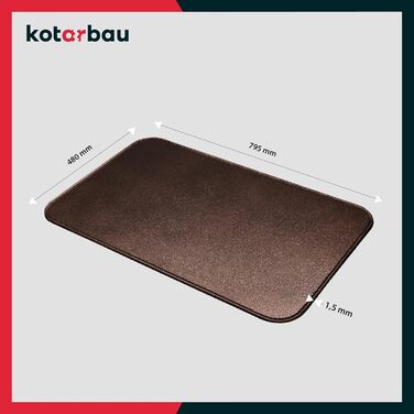 Підставка під камін KOTARBAU® 48 x 80 см, сталь з антик-мідним покриттям, захист від бруду та іскр