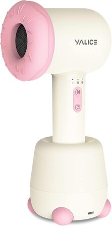 Бездротовий фен для немовлят, міні-фен для дітей, акумуляторний дитячий фен для чутливої шкіри з 3 швидкостями, підходить для 0-3 роки (Рожевий) Donut Рожевий