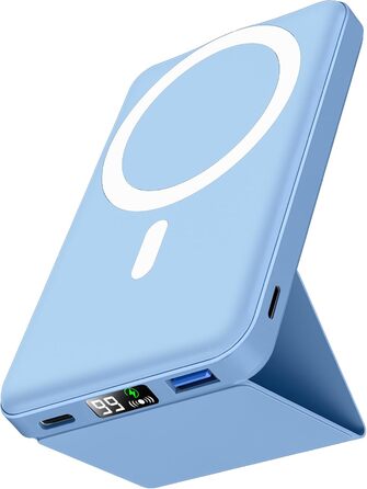 Вт PD, LED-дисплей, для iPhone 12-16, синій (Sierra Blue), 10000mAh Magsafe, 22.5