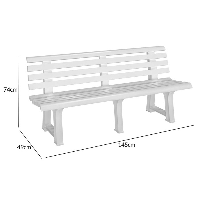Лавка садова Orchidea White 145x49x74см