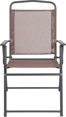 Садовий набір меблів Flash Furniture Nantucket 6 предметів коричневий з столом, парасолькою та 4 складними стільцями сірого кольору