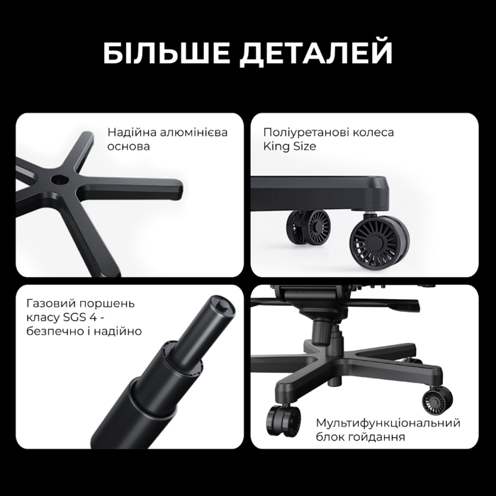 Крісло ігрове Anda Seat Kaiser 3E Dark Grey Fabric Size XL