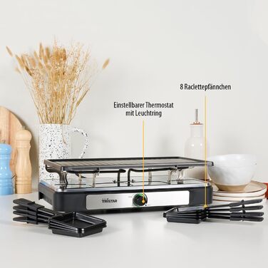 Ракле гриль Tristar RA-2746 на 8 осіб – чорний, 1400 Вт