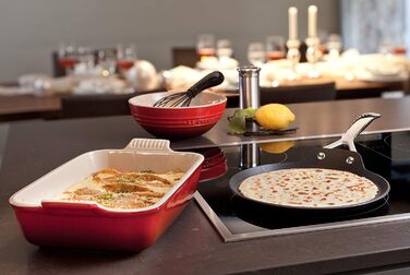 Сковорода для крепів LE CREUSET з антипригарним покриттям, 24 см, для всіх типів плит (включно з індукційними), алюміній, антрацит/срібло