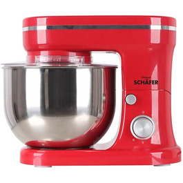 Кухонна машина Schäfer 1200 Вт з міксером та для замісу тіста, червона
