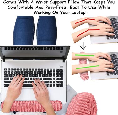 Крісло-мішок Homie з підставкою для зап'ястя, підлокітниками та спинкою для відпочинку, читання, роботи за ноутбуком та перегляду телевізора (біле). Розмір: Small, Колір: Rose