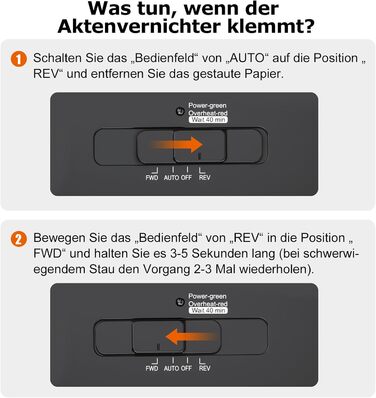 Шредер для паперу Bonsaii Aktenvernichter 8 Blatt: безпечний, з перехресним різанням 5x14 мм, для дому та офісу, об'єм кошика 16 л