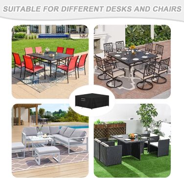 Захисний чохол для садово-патіо меблів 200x200x90 см, водовідштовхуючий, 420D Oxford