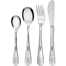 Дитячий столовий прилад Kinderbesteck з гравіюванням імені (собака)