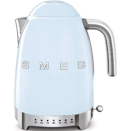 Електричний чайник Smeg KLF04PBEU 1,7L з регулюванням температури, фільтр від накипу, індикатор рівня води, 2400W, пастельно-блакитний