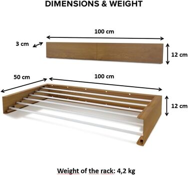 Настінна сушилка для білизни - розсувна, чорна, 100 см