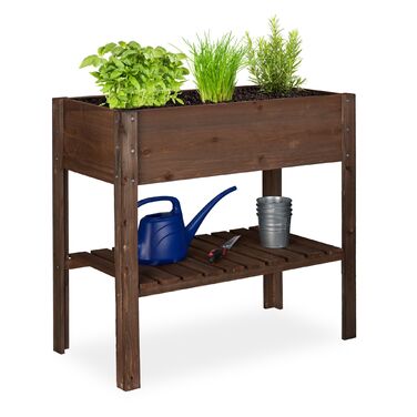 Грядок Relaxdays з дерева, темно-коричневий