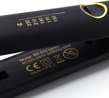 Випрямляч для волосся Curl & Recten Hair Straightener - 5 років безтурботного використання - Hair Styling Hair Straightener Випрямляч для волосся Плойка 2 в 1 для випрямлення та завивки (829 GCD) (Gold Control)