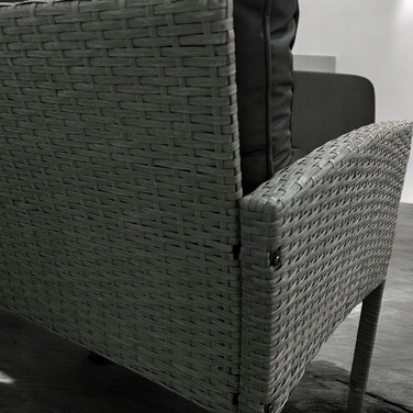 Комплект садових меблів із техноротанга MTG Trade Group, сірий, 7 предметів