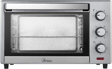 Електричний міні-пекар ARDES Magnus AR6226S, 25 літрів, сріблястий, з аксесуарами