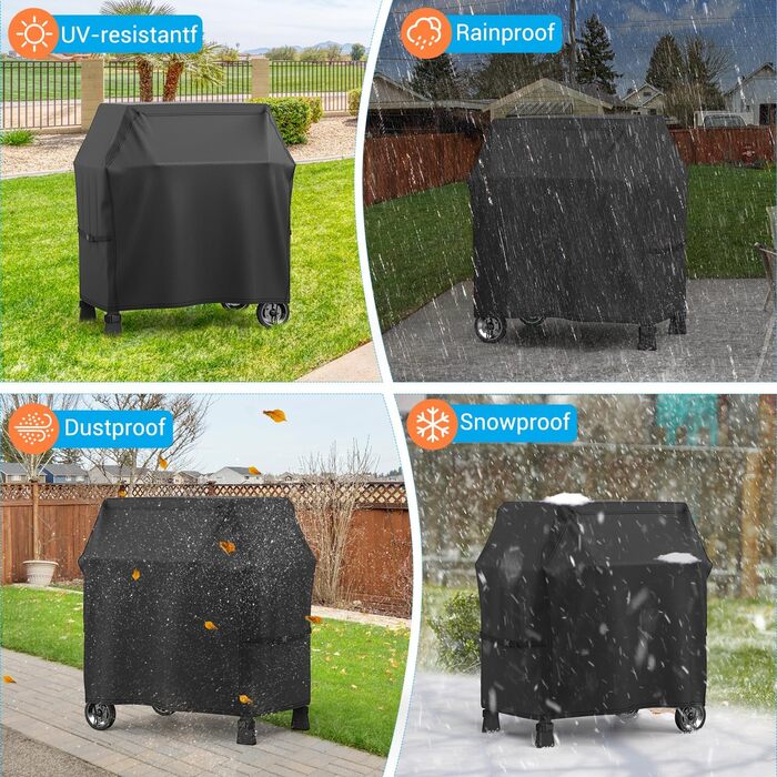 Чохол для гриля Armorget 105x50x103 см, водонепроникний, 600D Оксфорд, з регульованими пряжками, антивітровий, захист від УФ, BBQ накриття