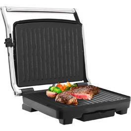 Електричний контактний гриль для приготування їжі на столі, 2000 Вт, чорний