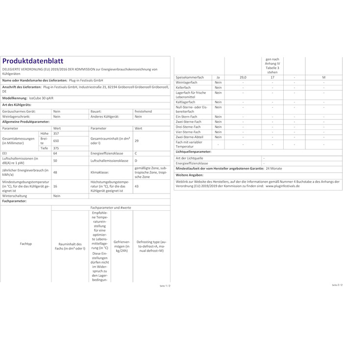 Автомобільний компресорний холодильник/морозильник 30л -20°C 12/230V для кемпінгу та подорожей