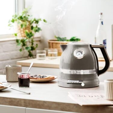 Електричний чайник KitchenAid з регулюванням температури 50-100°C, 1.5L, нержавіюча сталь, Empire, з індикатором рівня води та фільтром від накипу