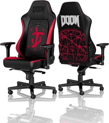 Крісло ігрове Noblechairs Hero Doom Edition – PU-шкіра, до 150 кг, ергономічне, для дому та офісу