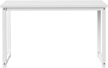 Письмовий стіл ML-Design 120 x 60 x 75 см в дерев'яному комп'ютерному столі з міцним металевим каркасом для домашнього офісу, школи, легкого налаштування, багатофункціонального офісного столу Робочий стіл Стіл для ноутбука (білий)
