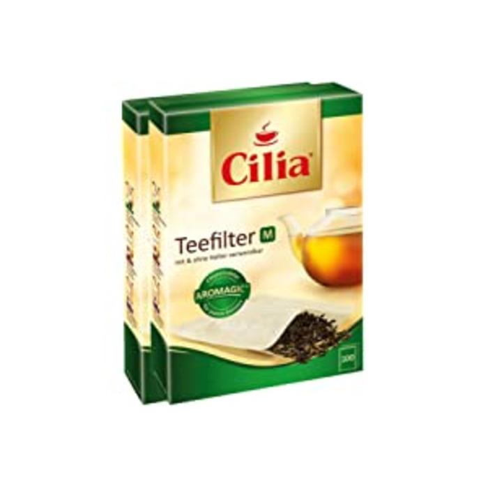 Фільтр для чаю CILIA 100 шт. Розмір М підходить для використання з тримачем і без нього (2 упаковки )