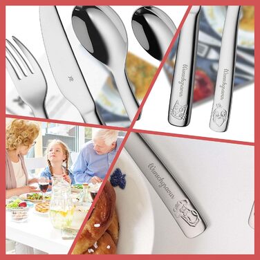 Набір дитячого столового прибору WMF Kinderbesteck з гравіюванням (4 шт.) - тематика 