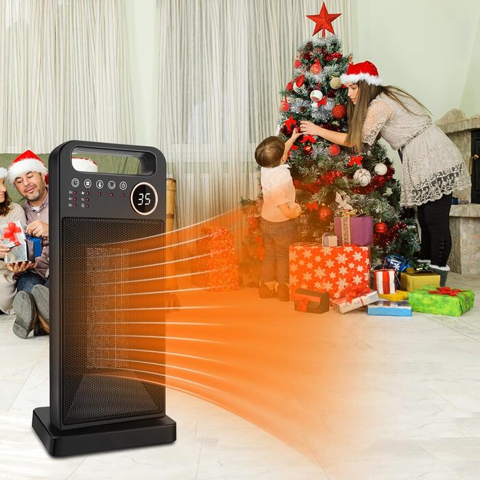 Керамічний обігрівач 2000W з пультом та таймером, електрообігрівач для офісу, кімнати, вітальні, захист від перегріву, 3 режими