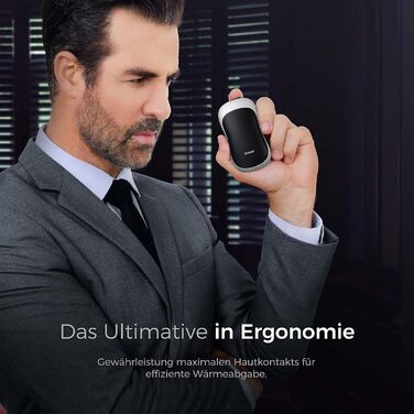 Електричні грілки для рук OCOOPA UT3 PRO 2 шт., 10000mAh, USB Powerbank, багаторазові, 4 режими нагріву, до 58°C, для чоловіків, ідеально для гольфу, полювання та кемпінгу, чорний