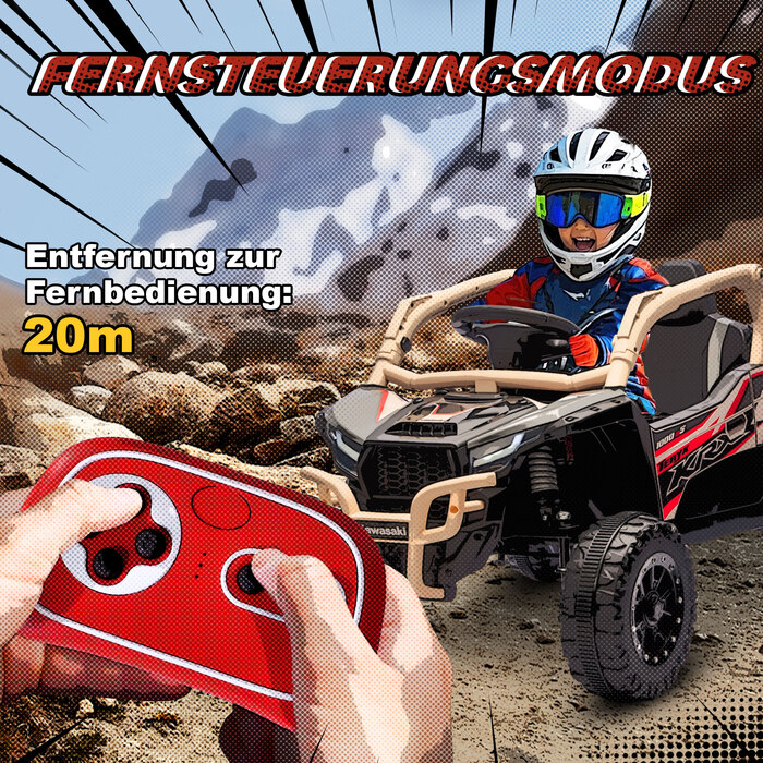 Дитячий електромобіль 12V, позашляховик, з дистанційним керуванням, світлодіодними фарами, музикою, гудком, для дітей 3-8 років, жовтого кольору