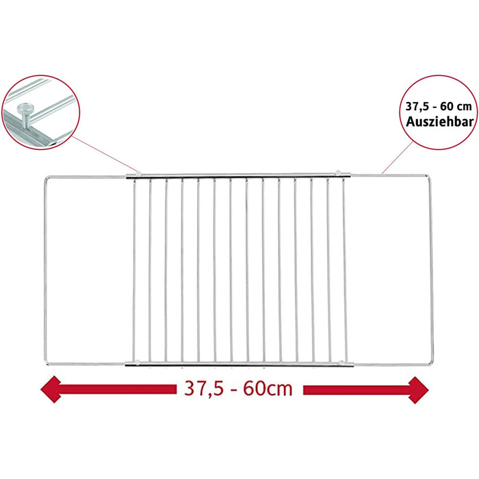 Висувна решітка для духовки ICQN 37,5-60 см