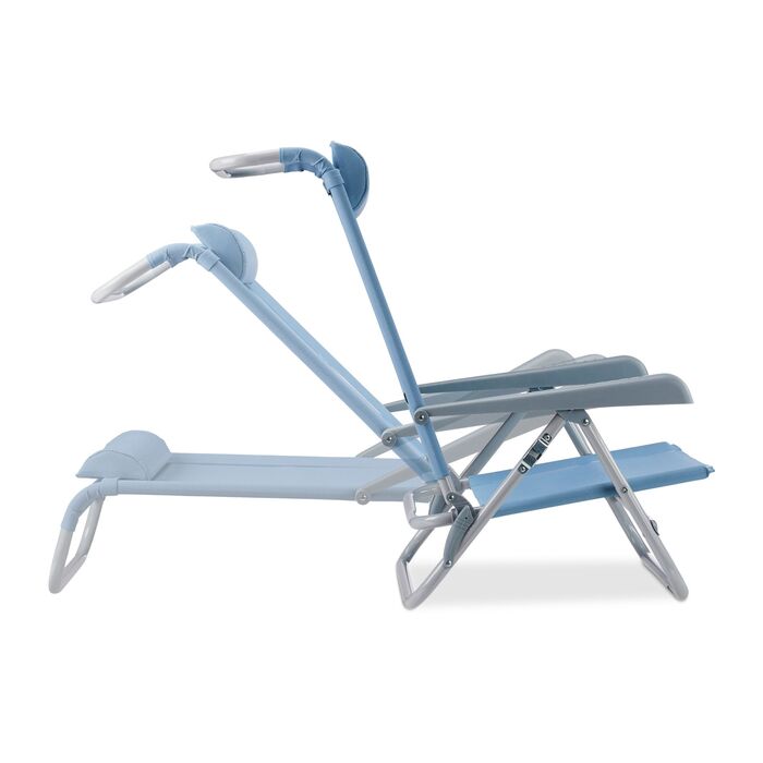 Розкладний шезлонг Relaxdays з подушкою для шиї