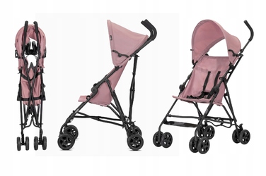 Дитячий візок-парасолька Lorelli VAYA, рожевий (вага 4,40 кг), складаний